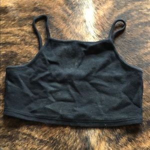 Topshop black crop top